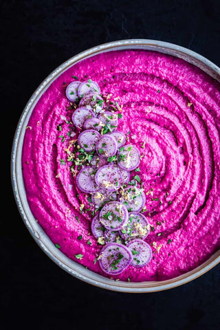 Beet Butter & Veggie Sticks